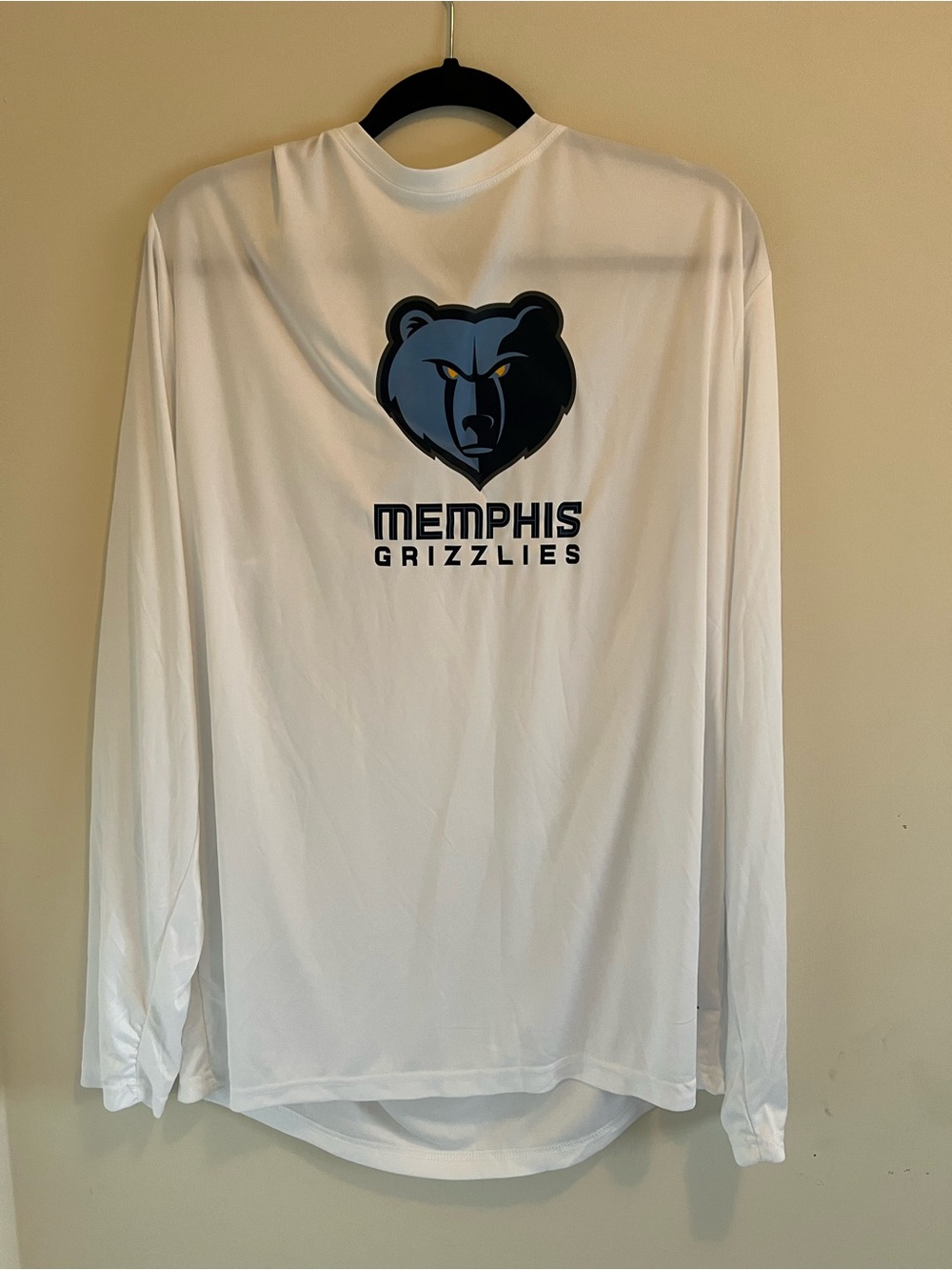 NBA Memphis Grizzlies White Long-Sleeve Performance Tee